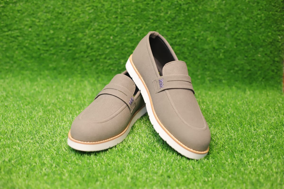 Grey Authentic Moccasins for Men - Genuine Leather, Soft Bottom & Timeless Elegance