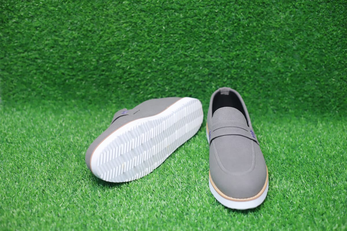 Grey Authentic Moccasins for Men - Genuine Leather, Soft Bottom & Timeless Elegance