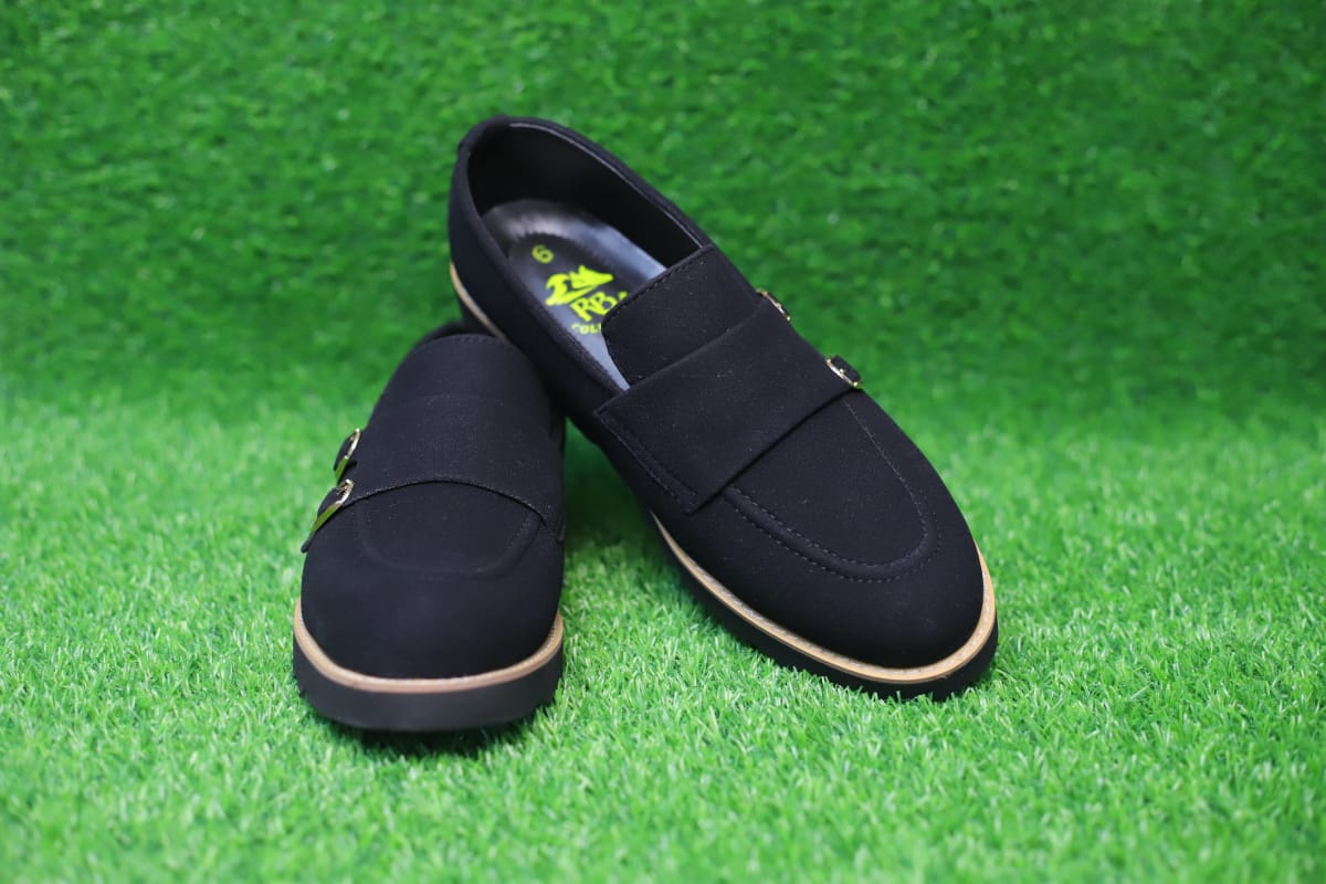 Black With Black Sole Genuine Leather Moccasins for Men - Soft Bottom, Lightweight & Casual