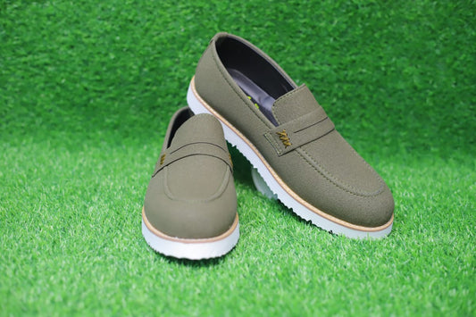 Forest Green Suede Shoes For Men