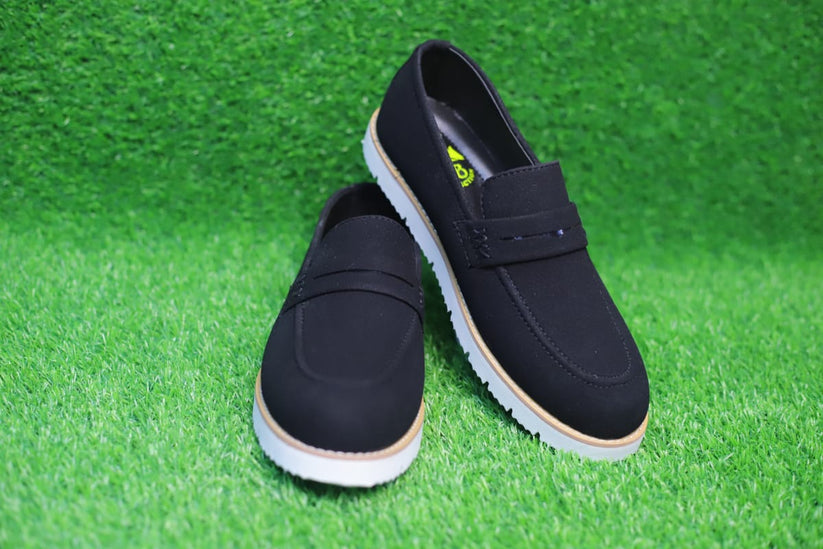 Black Genuine Leather Moccasins for Men - Soft Bottom, Lightweight & Casual